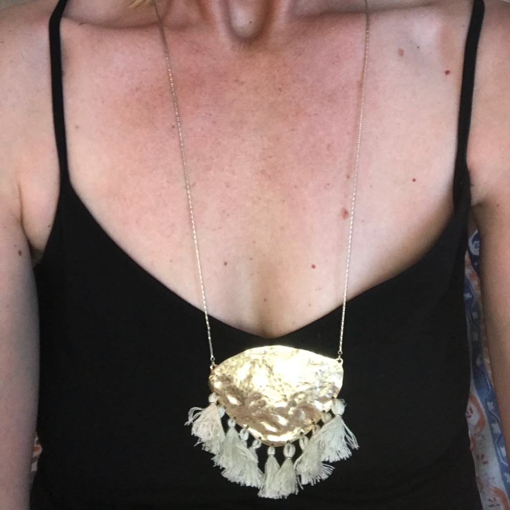 Gold and fringe tassel necklace from Anthropologie